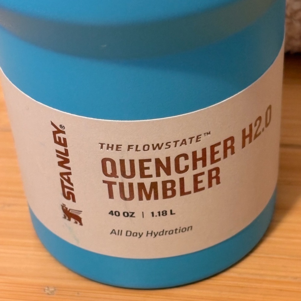 Stanley Quencher H2.0 40oz Flowstate Tumbler Splash Blue Aqua Handle Cup NEW - Picture 4 of 6